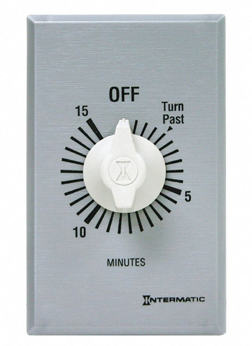 Spring-Wound Timer Silver 120/277V AC