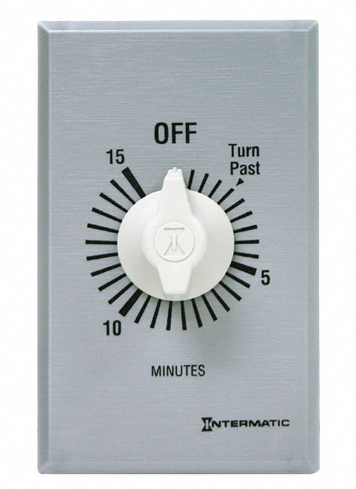 Spring-Wound Timer Silver 120/277V AC
