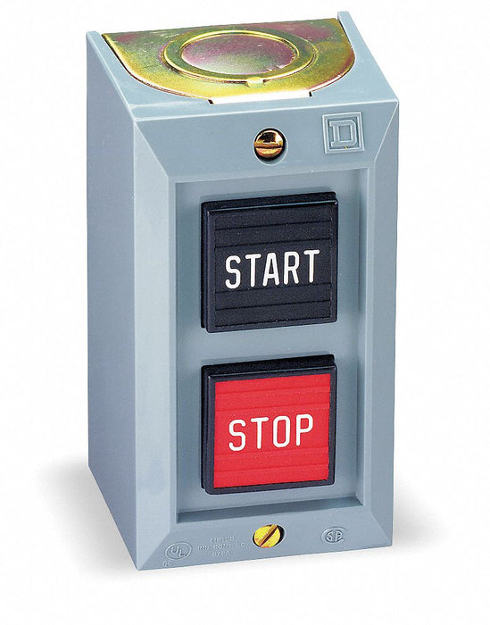 ControlStation Feed-Thru 2Buttons Blk/Rd