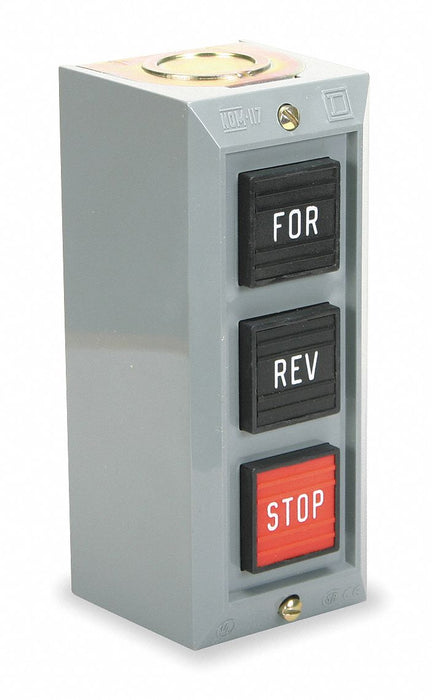 ControlStation Feed-Thru 3Buttons Blk/Rd