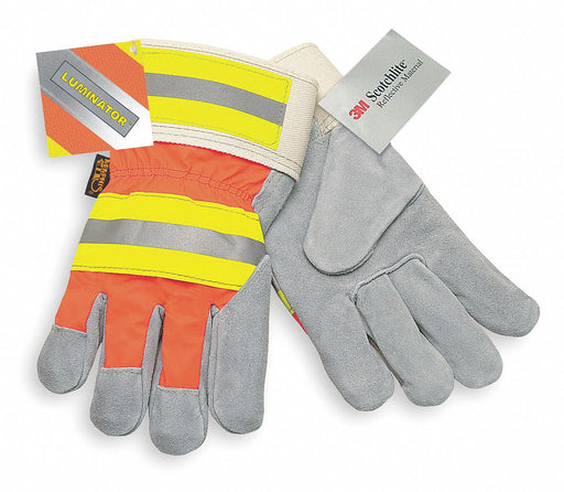 Leather Gloves Gray L PR