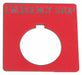 LegendPlate EmergencyStop Blk/Red Square