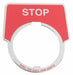 LegendPlate Stop Silver/Red Half-Round