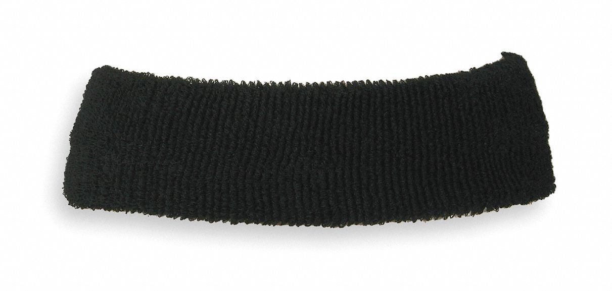 HeadSweatband Black Universal Terrycloth