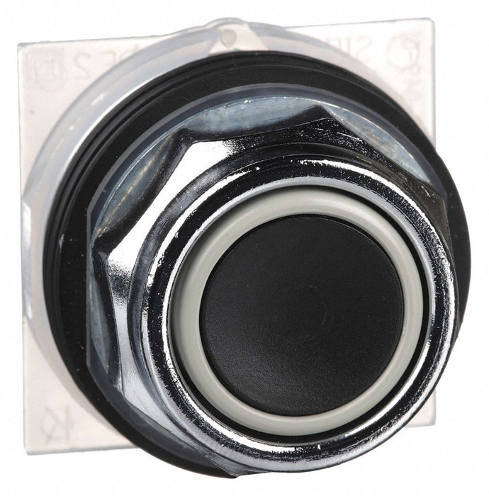 H4518 Flush Push Button Black Non-Illum 30mm
