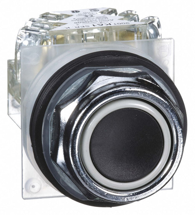 FlushPushButtonOperatr NonIllum Blk SPDT