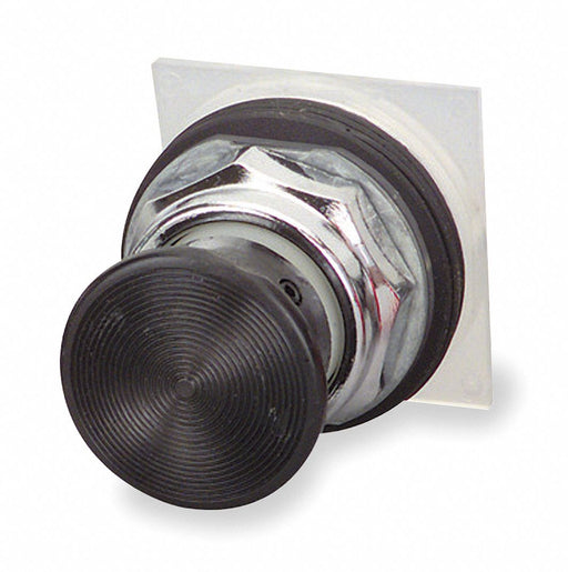 Mushroom Head Push Button Black 30mm