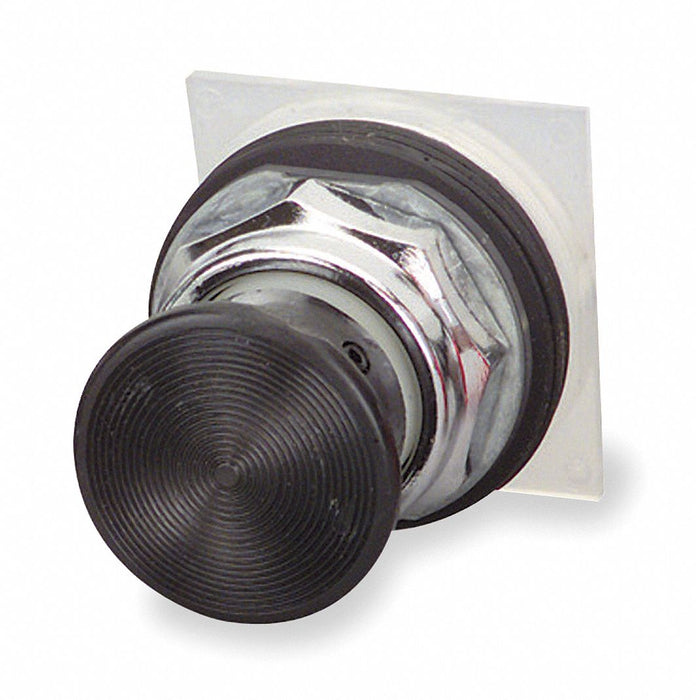 Mushroom Head Push Button Black 30mm