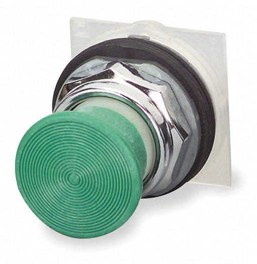 Mushroom Head Push Button Green 30mm