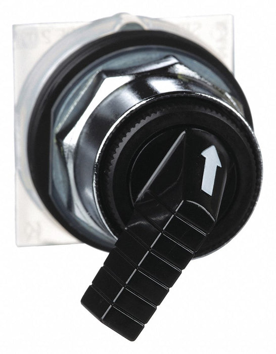 LongHandleSelectorSwitch Black 2Pos 30mm
