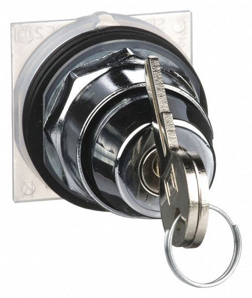 KeyedSelectorSwitch Black 3Pos 30mm
