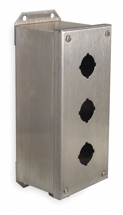PushButtonEnclosure 30mm 3Holes SS