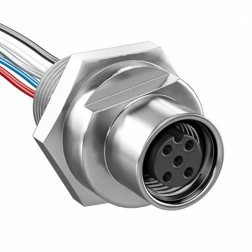 Receptacle with Leads 4 Pin Female