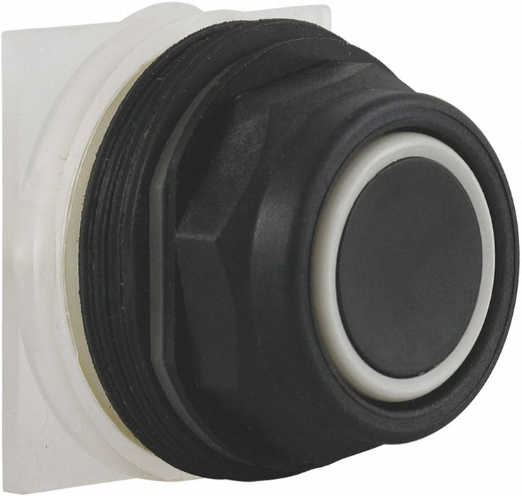 H4518 Flush Push Button Black Non-Illum 30mm