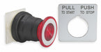 H4522 MushroomHeadPushButton Red NonIllum 30mm