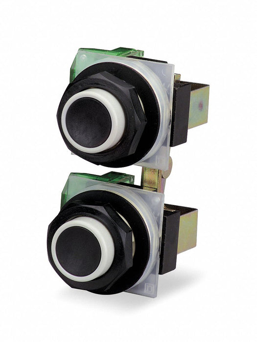 PendantPushButton NonIllum Black 1NO/1NC