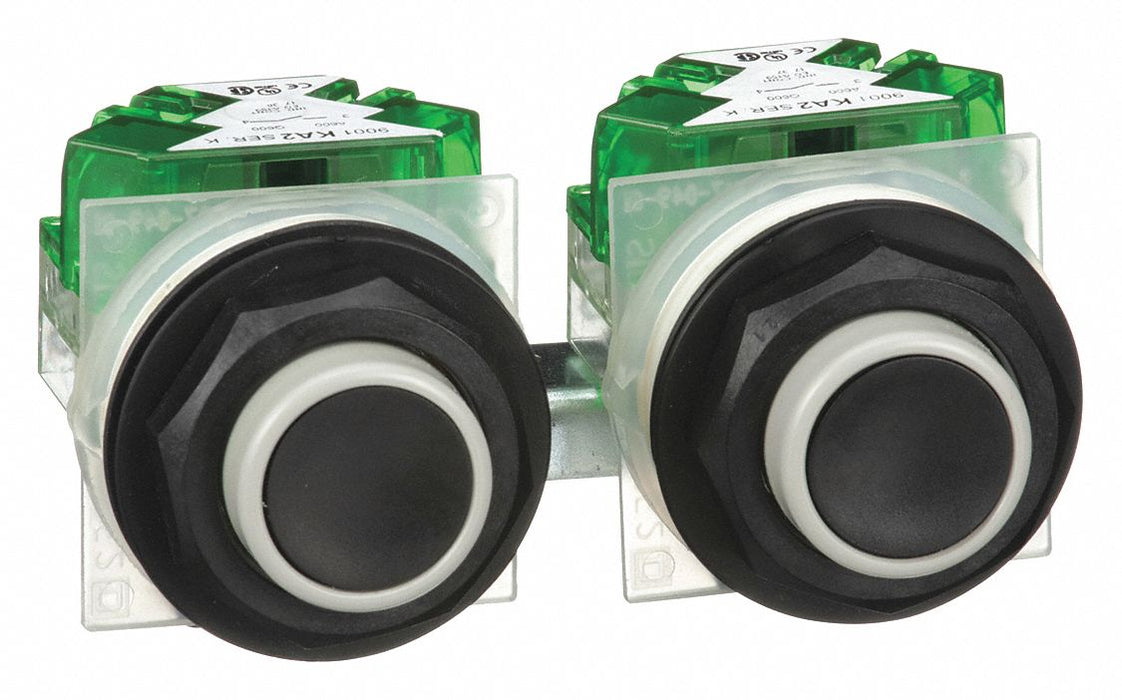 PendantPushButton Non-Illum Black 2NO