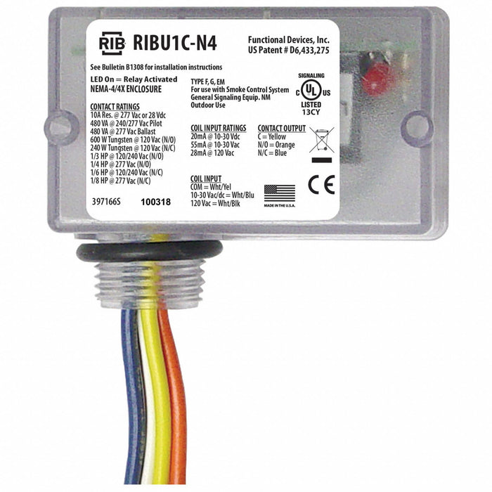 EnclosedPre-Wired Relay 120VAC SPDT 10A