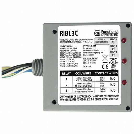 Pre-Wired Relay 30VAC 3PST-NO 10A