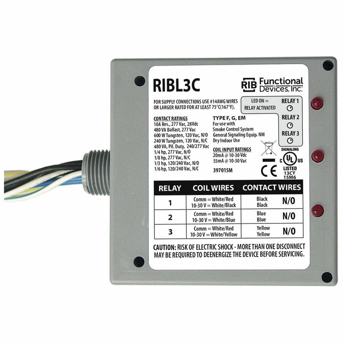 Pre-Wired Relay 30VAC 3PST-NO 10A