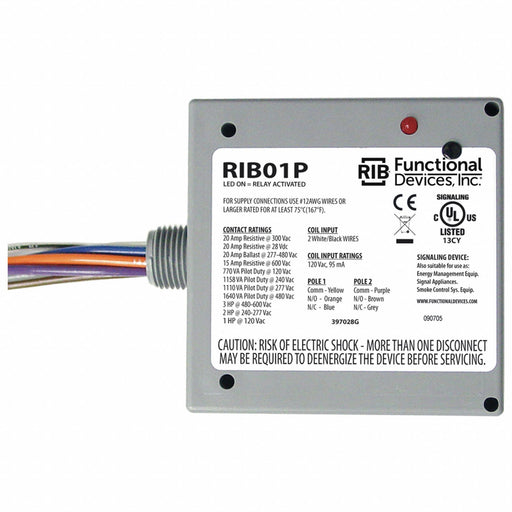 EnclosedPre-Wired Relay 120VAC DPDT 20A