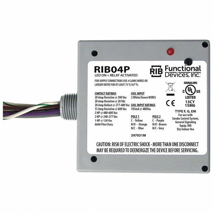 EnclosedPre-Wired Relay 480VAC DPDT 20A
