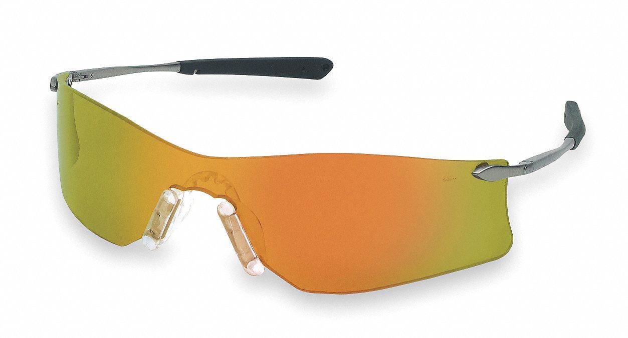 SafetyGlasses Rd Mirrored Blk/Silver