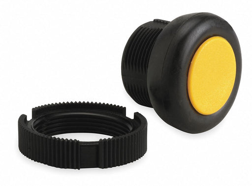 Flush Push Button Yellow Non-Illum 22mm