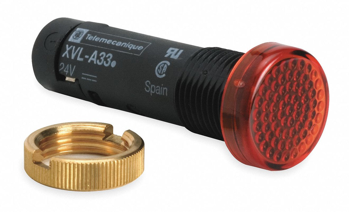Protruding Panel Light Red 24 V