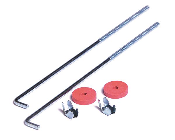 Hold Down Set L Bolt Silver PK2