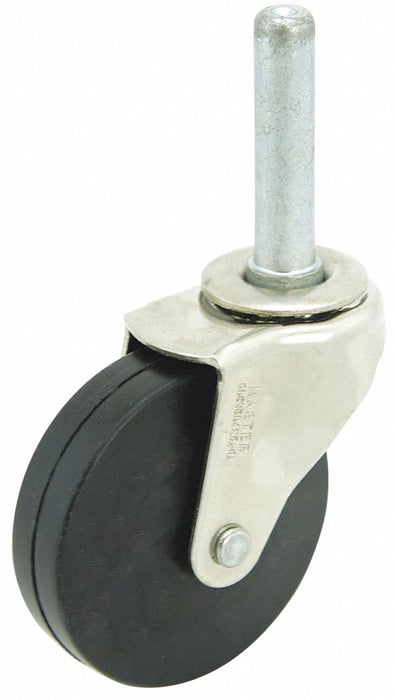 Swivel Stem Caster Rubber 2-1/2 in 75 lb