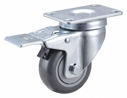 Plate Caster Swivel Polyurethane 4 1/4 H