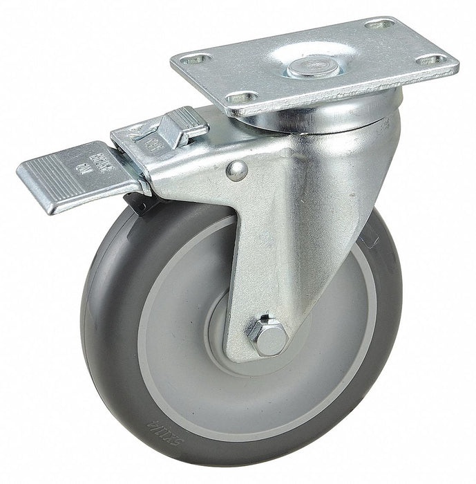 PlateCaster Swivel Polyurethane 6 3/16 H