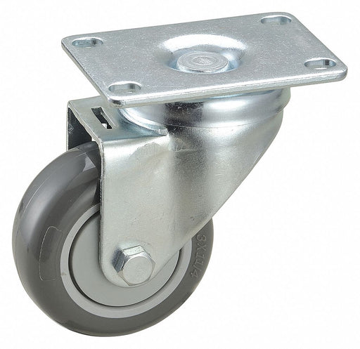 Plate Caster Swivel Polyurethane 4 1/4 H