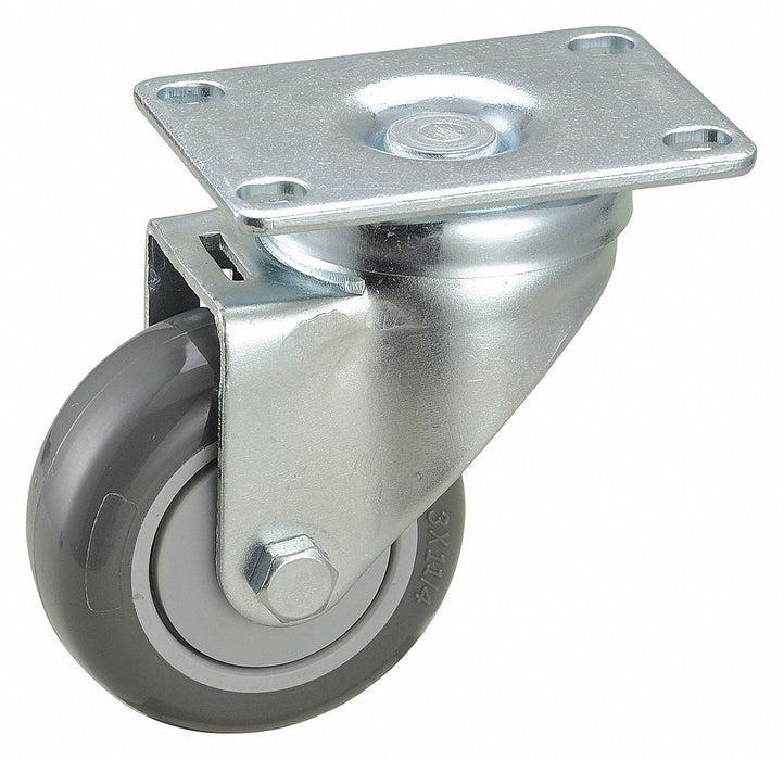 Plate Caster Swivel Polyurethane 4 1/4 H