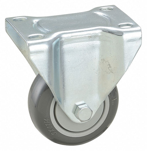 Plate Caster Rigid Polyurethane 4 1/4 H