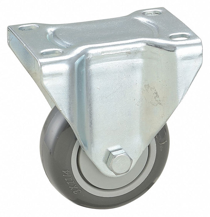 Plate Caster Rigid Polyurethane 4 1/4 H