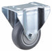 Plate Caster Rigid Rubber 4 1/4 H