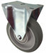 Plate Caster Rigid Rubber 6 1/4 H