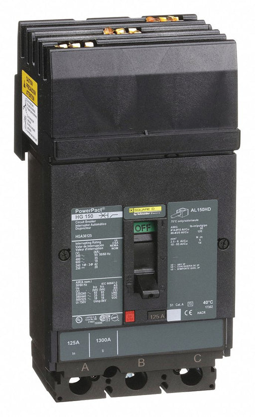 Circuit Breaker 125A 3P 600VAC HG