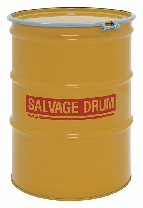 Salvage Drum Steel 39.5 in H Yellow
