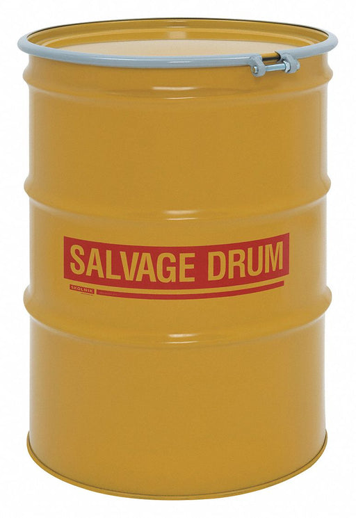 Salvage Drum Steel 39.5 in H Yellow