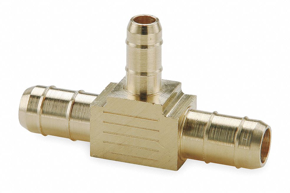 Tee Brass Barbed1/4in 1/4in 3/32in