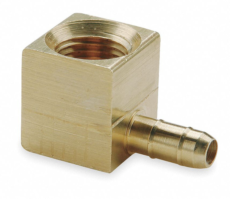 Elbow Brass Barbed 1/4 in FNPT 1/4 in