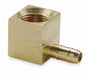 Elbow Brass Barbed 1/4 in FNPT 1/4 in