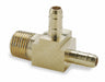 Tee Brass Barbed1/4in 1/4in MNPT1/8in