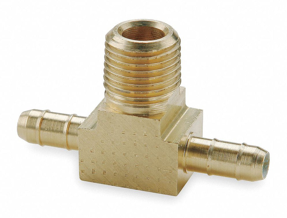 Tee Brass Barbed1/4in 1/4in MNPT1/4in