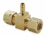 Tee Brass Comp5/32in 5/32in Barbed5/32in