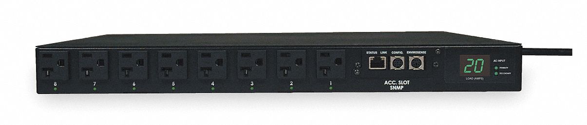 PDU 20A 16 Outlet 12 ft Black