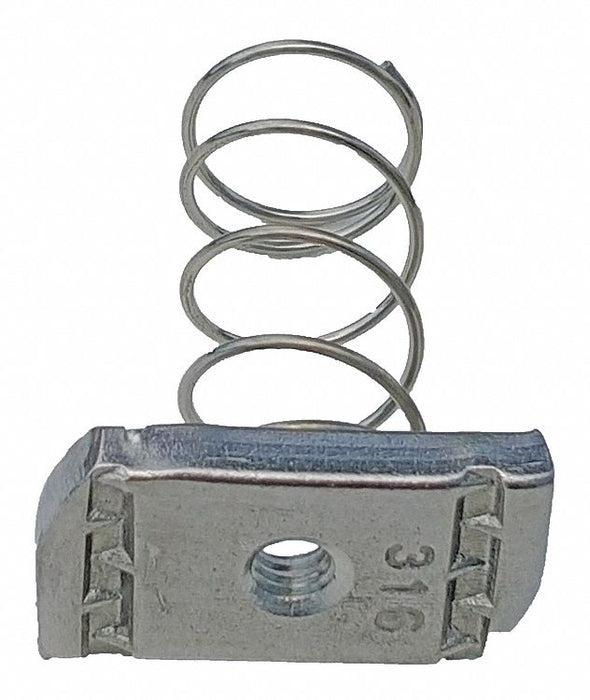 Spring Nut 304 SS Overall W 3/4in PK25